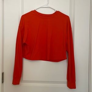 Lululemon Muscle Love Long Sleeve crop size 2 Orange